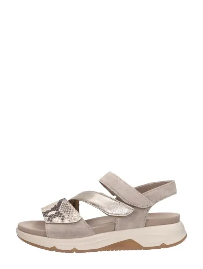 Gabor Rollingsoft, sandalen plat voor dames in beige, foto 1 van 4