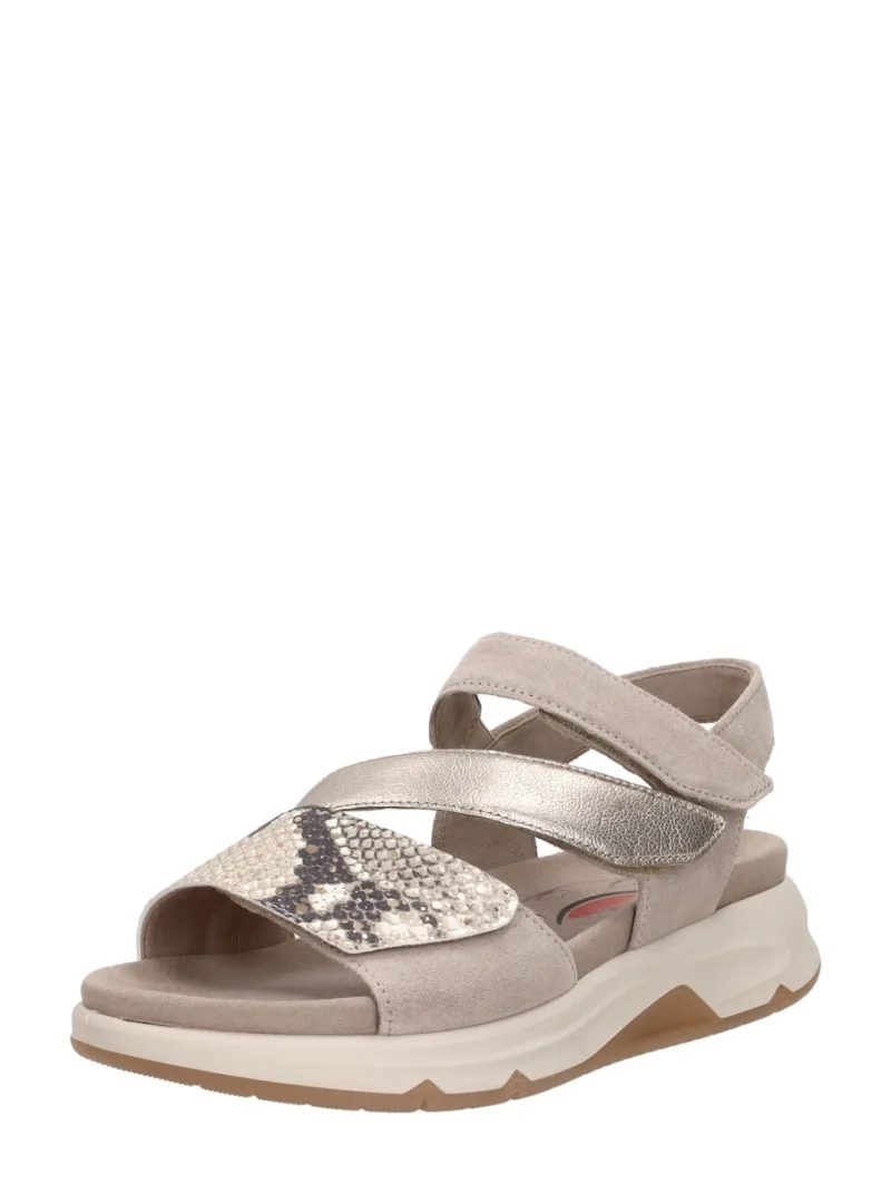 Gabor Rollingsoft, sandalen plat voor dames in beige, foto 2 van 2