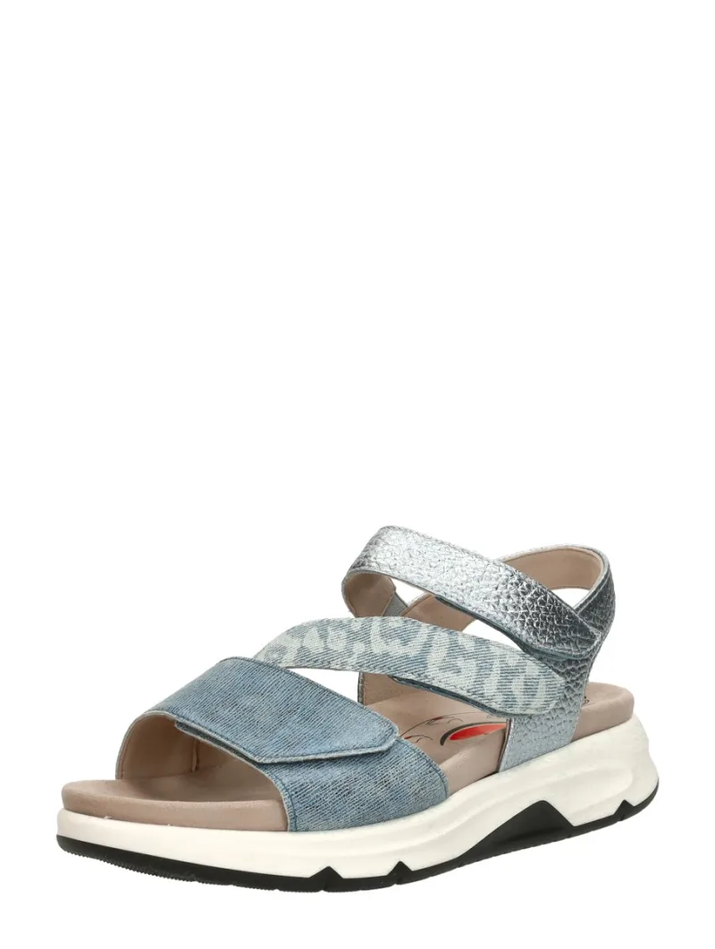 Gabor Rollingsoft, sandalen plat voor dames in blauw, foto 2 van 2