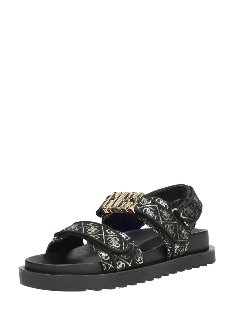 Guess Fabelis, sandalen plat voor dames in zwart, foto 2 van 2