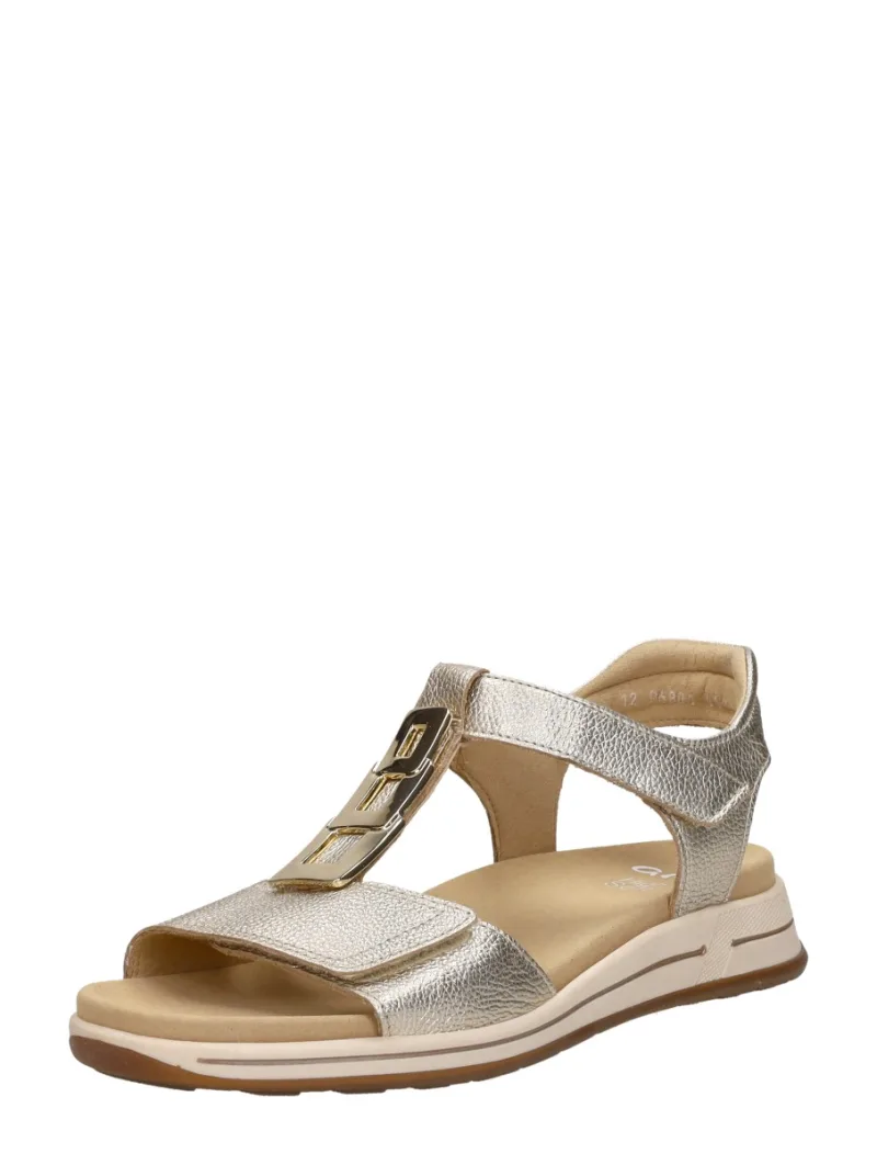 Ara Osaka-S, sandalen plat voor dames in goudkleur, foto 2 van 2