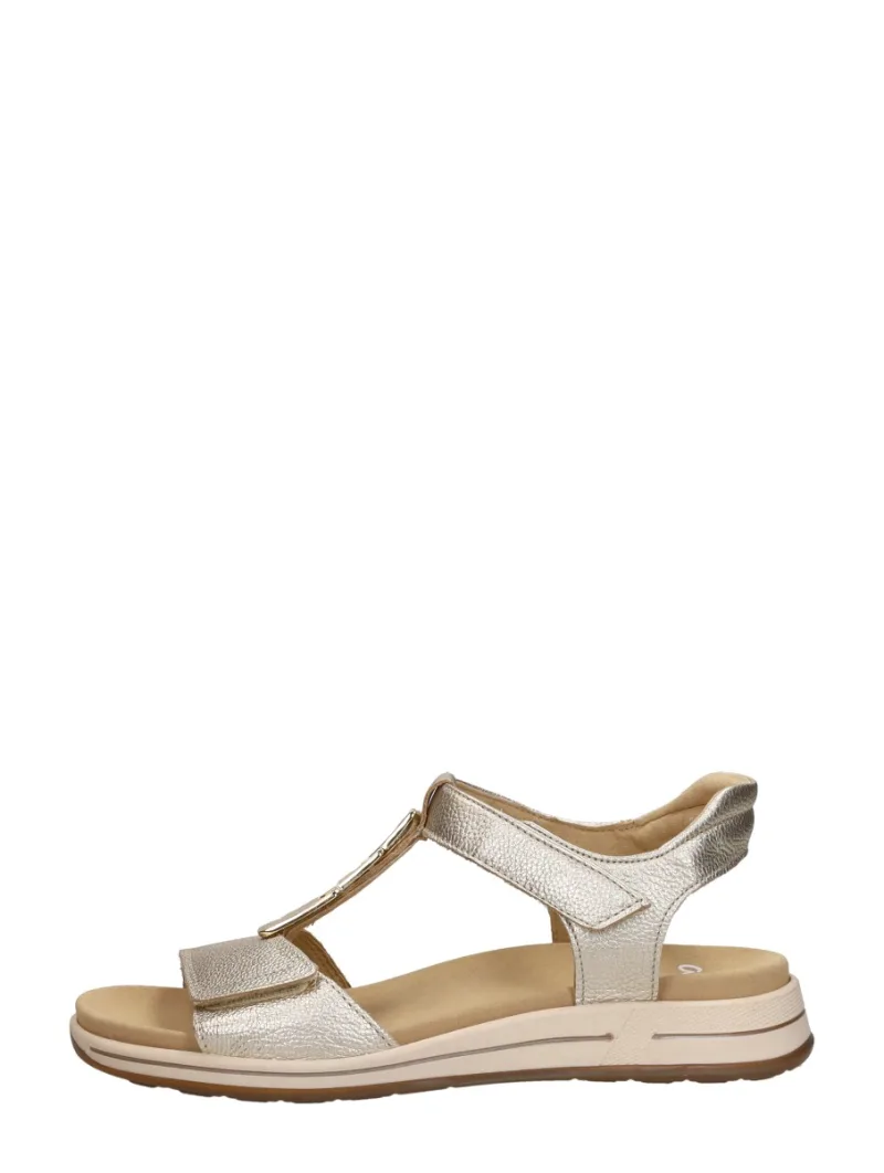 Ara Osaka-S, sandalen plat voor dames in goudkleur