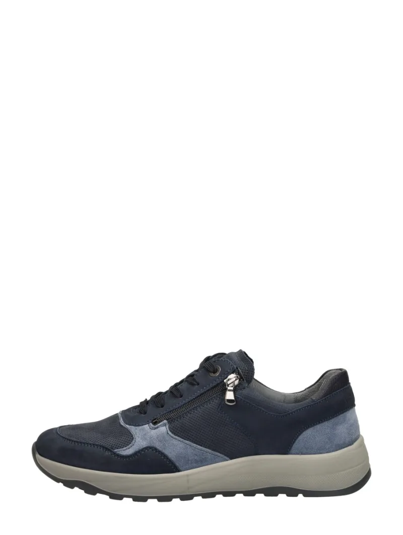 Waldläufer K-John, lage veterschoenen voor heren in blauw
