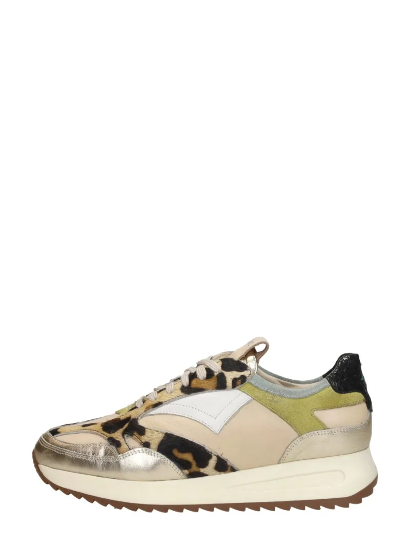 Iqonic Michelle, lage sneakers voor dames in goudkleur
