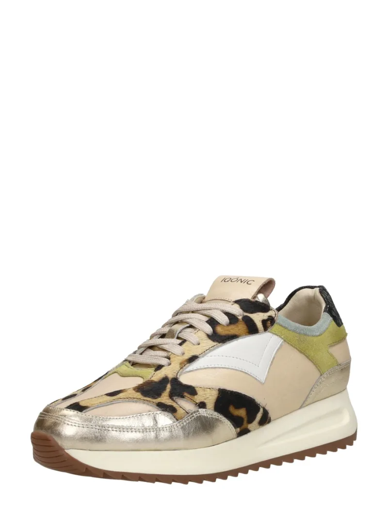 Iqonic Michelle, lage sneakers voor dames in goudkleur, foto 2 van 2