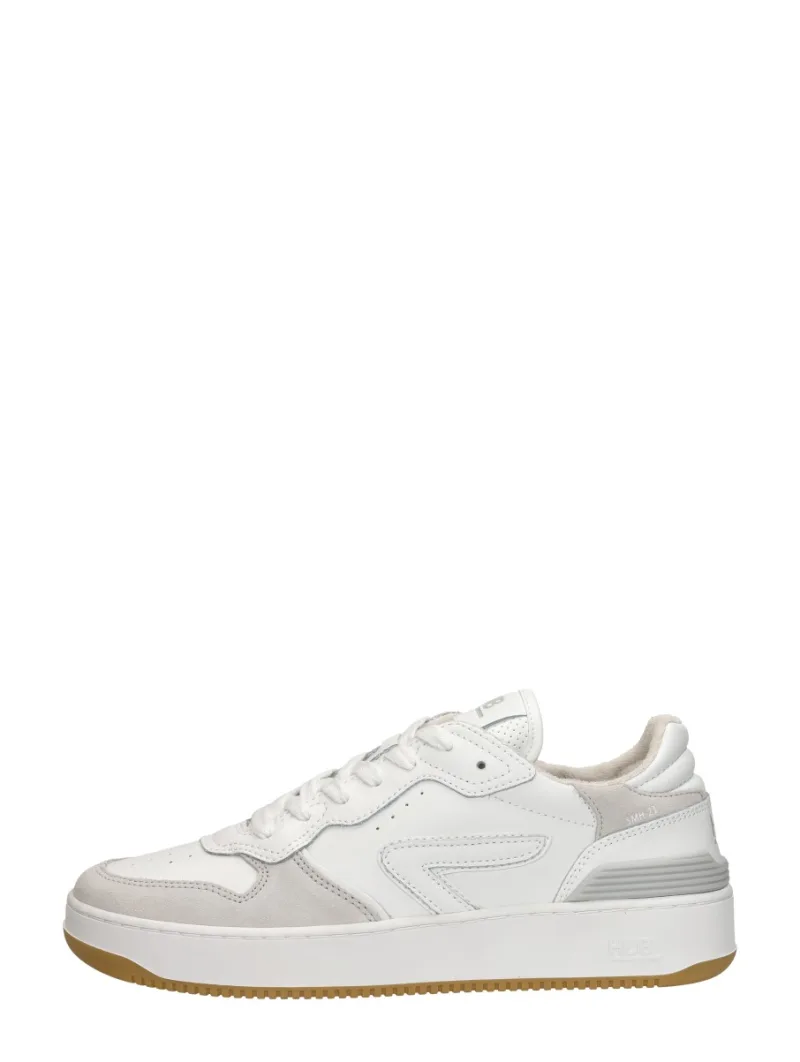 Hub Smash L68, lage sneakers voor heren in wit, foto 1 van 4