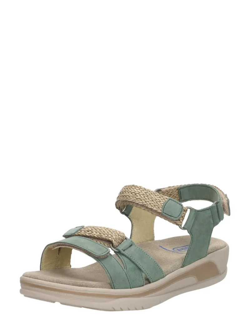 Wolky Acula Gobi, sandalen plat voor dames in groen, foto 2 van 2