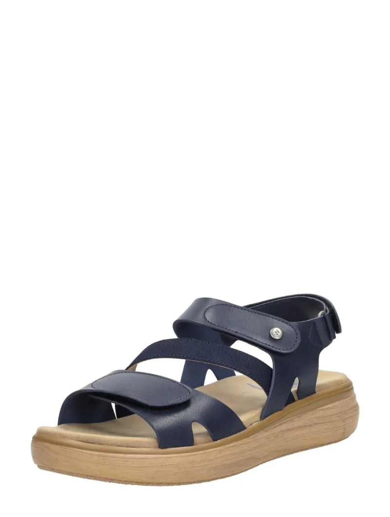 Wolky Amara, sandalen plat voor dames in blauw, foto 2 van 2