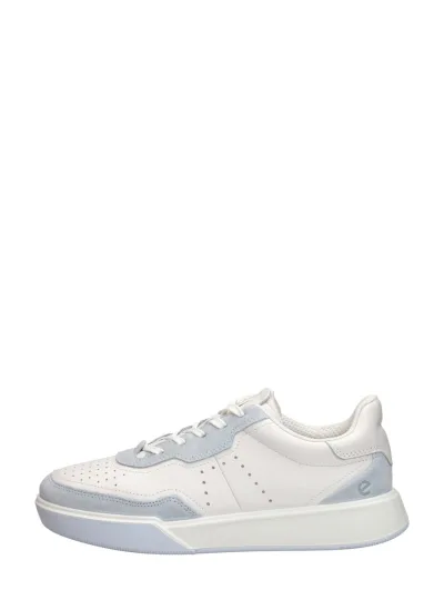 ECCO Street Court, lage veterschoenen voor dames in wit, foto 1 van 4