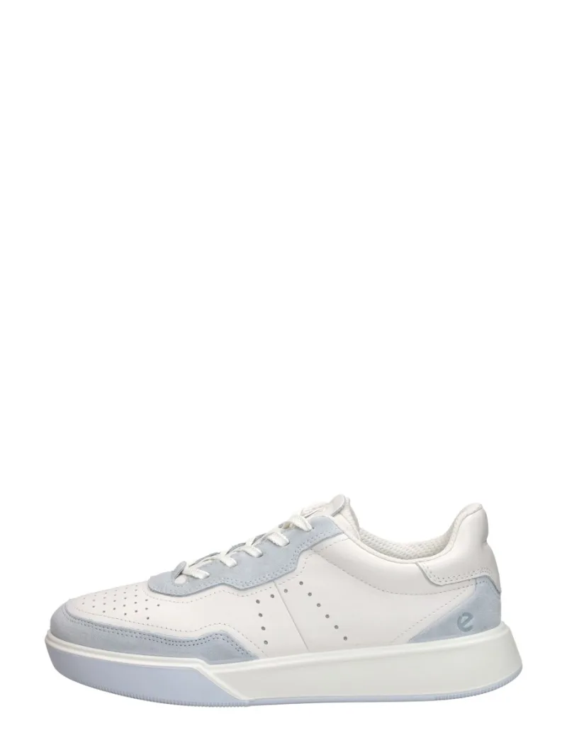 ECCO Street Court, lage veterschoenen voor dames in wit