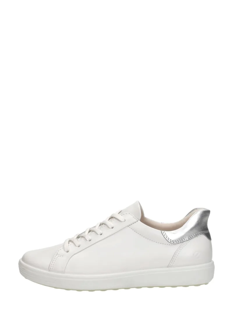 ECCO Soft 7 Easy Slip Lace, lage veterschoenen voor dames in wit