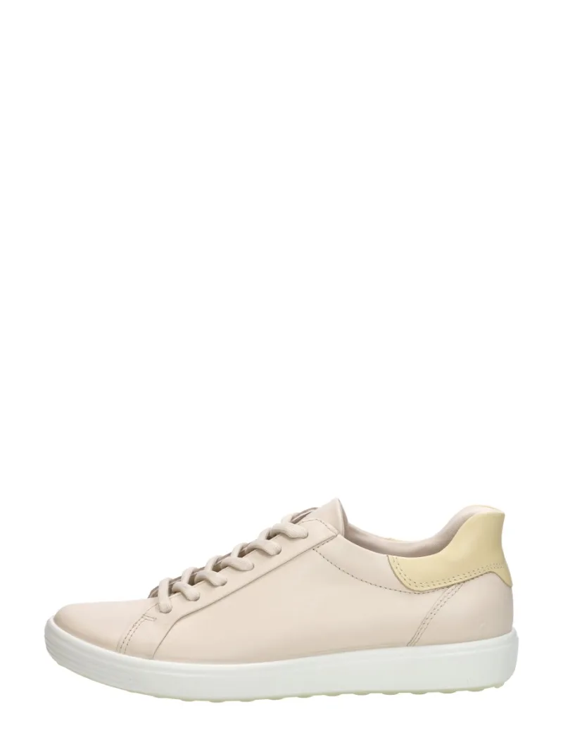 ECCO Soft 7 Easy Slip Lace, lage veterschoenen voor dames in beige