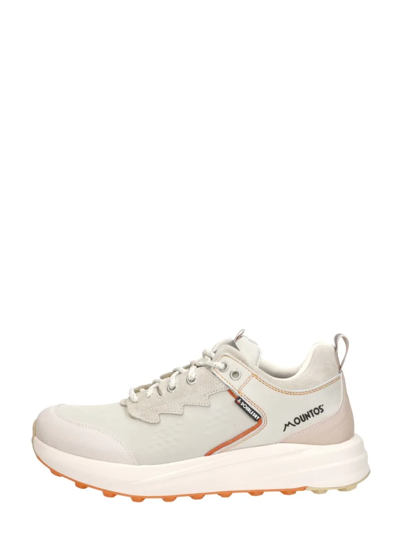 Mountos Ourea, lage veterschoenen voor dames in gebroken wit