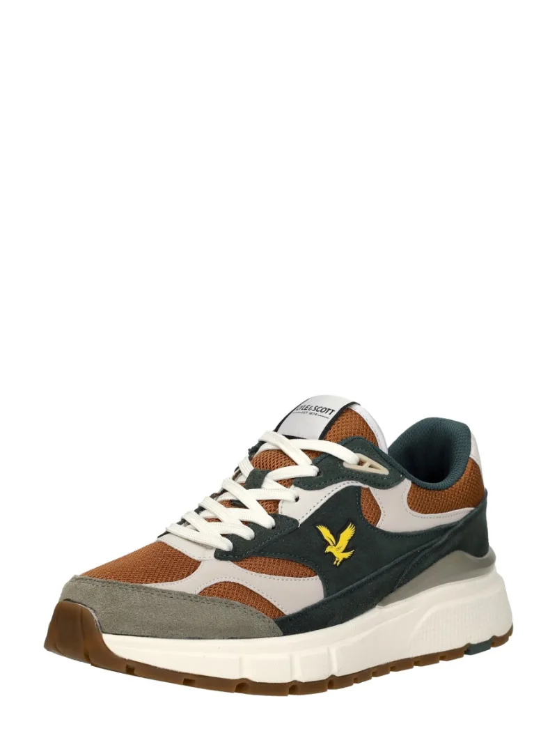 Lyle & Scott Runner 01, lage sneakers voor heren in groen, foto 2 van 2