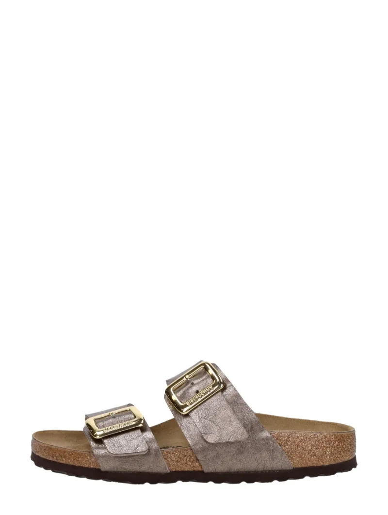 Birkenstock Sydney Cushion Buckle, open slippers voor dames in brons
