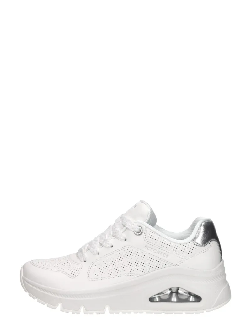 Skechers Uno Icon, lage veterschoenen voor dames in wit