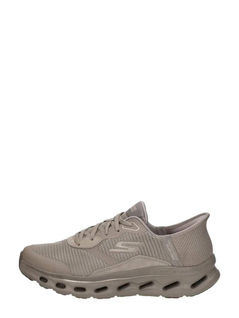 Skechers Slip-Ins: Go Walk Glide, lage veterschoenen voor dames in taupe