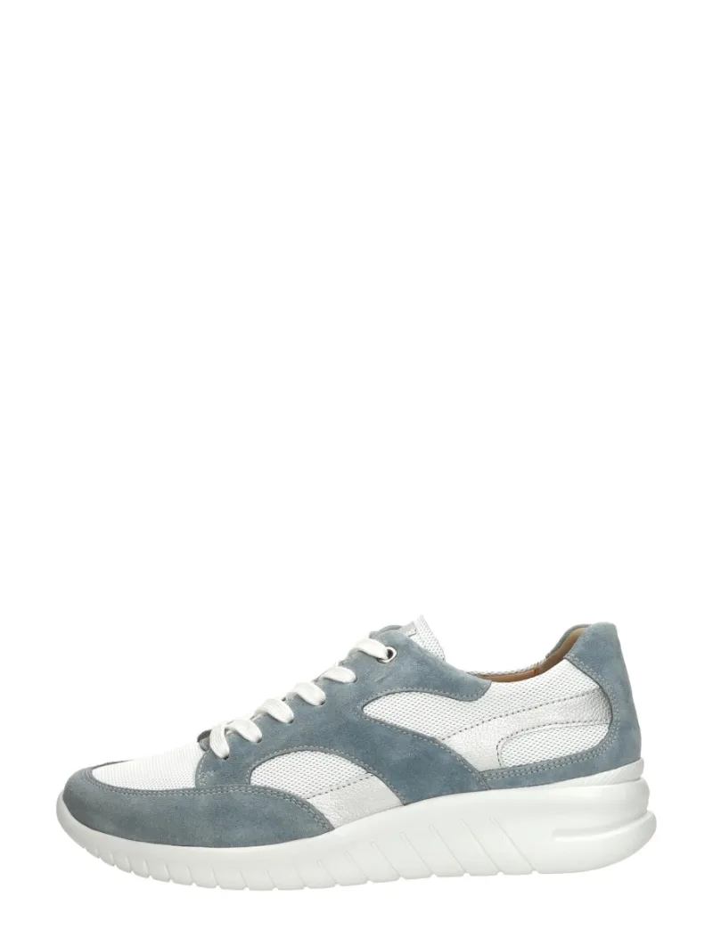 Hartjes Wave Shoe, lage veterschoenen voor dames in licht blauw