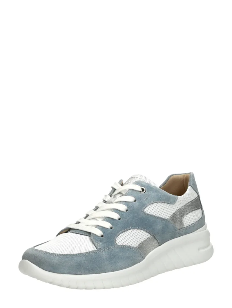 Hartjes Wave Shoe, lage veterschoenen voor dames in licht blauw, foto 2 van 2
