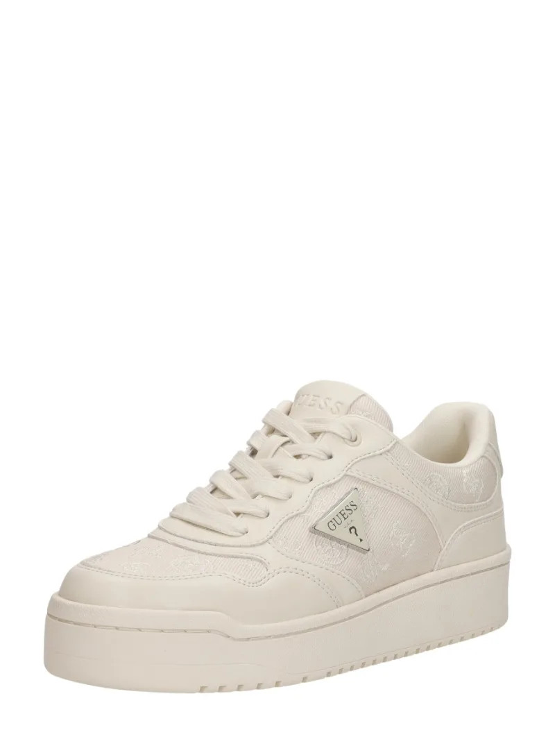 Guess Miram7, lage sneakers voor dames in beige, foto 2 van 2