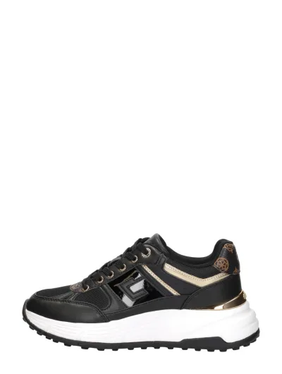 Guess Fonzi, lage sneakers voor dames in zwart, foto 1 van 4
