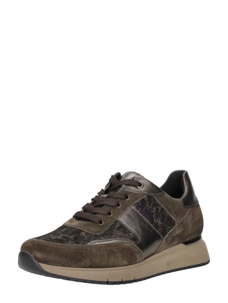 Gabor Sneakers Laag, lage veterschoenen voor dames in donkerbruin, foto 2 van 2
