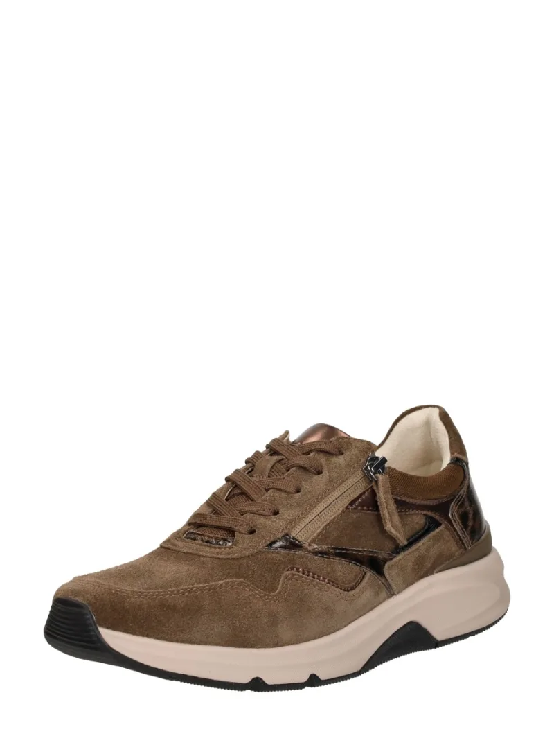Gabor Rollingsoft, lage veterschoenen voor dames in cognac, foto 2 van 2
