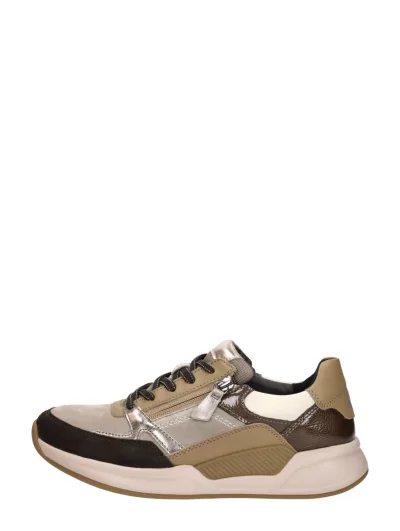 Gabor Rollingsoft, lage veterschoenen voor dames in taupe, foto 1 van 4