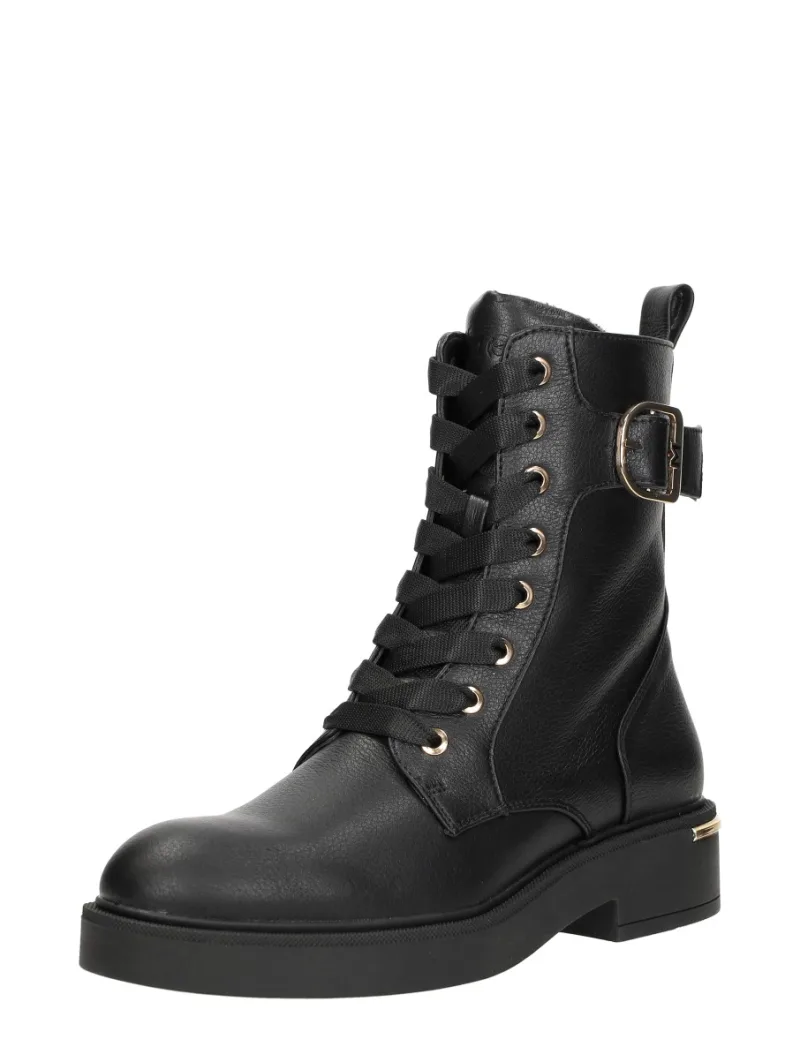 Mexx Premium Kasia, hoge veterschoenen voor dames in zwart, foto 2 van 2