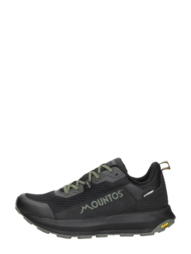 Mountos Olympus, lage veterschoenen voor heren in zwart
