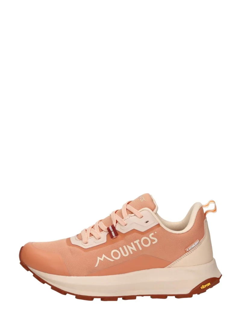 Mountos Olympus, lage veterschoenen voor dames in oranje