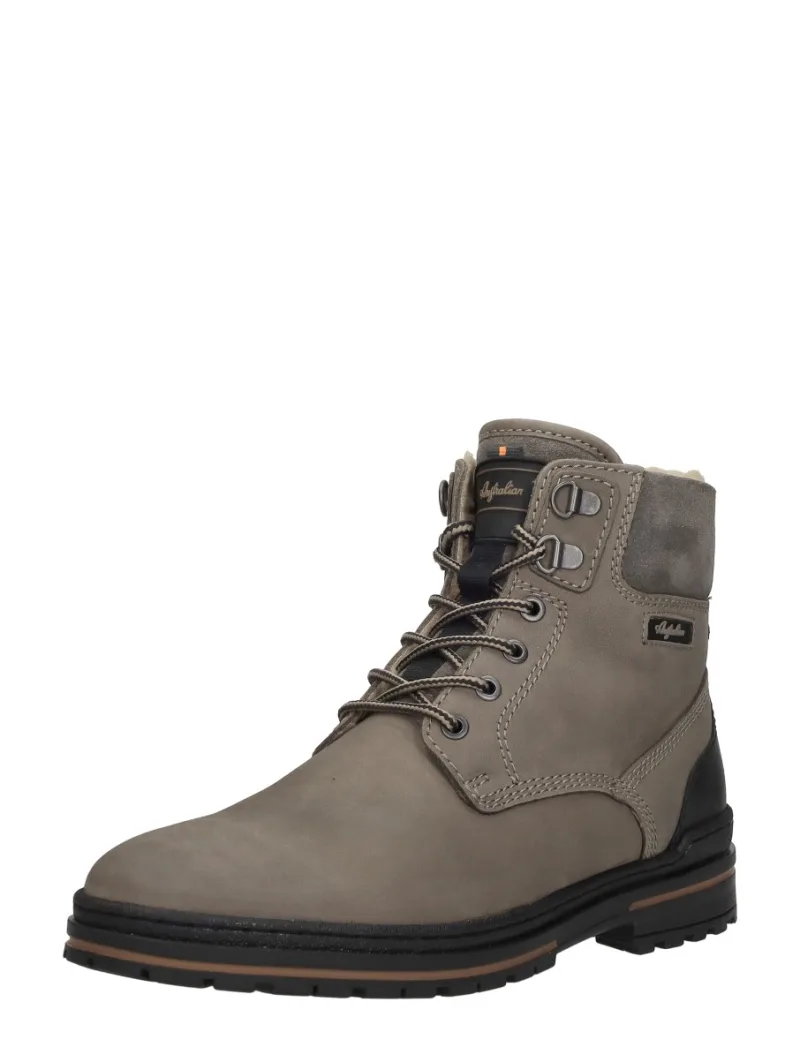 Australian York, hoge veterschoenen voor heren in taupe, foto 2 van 2