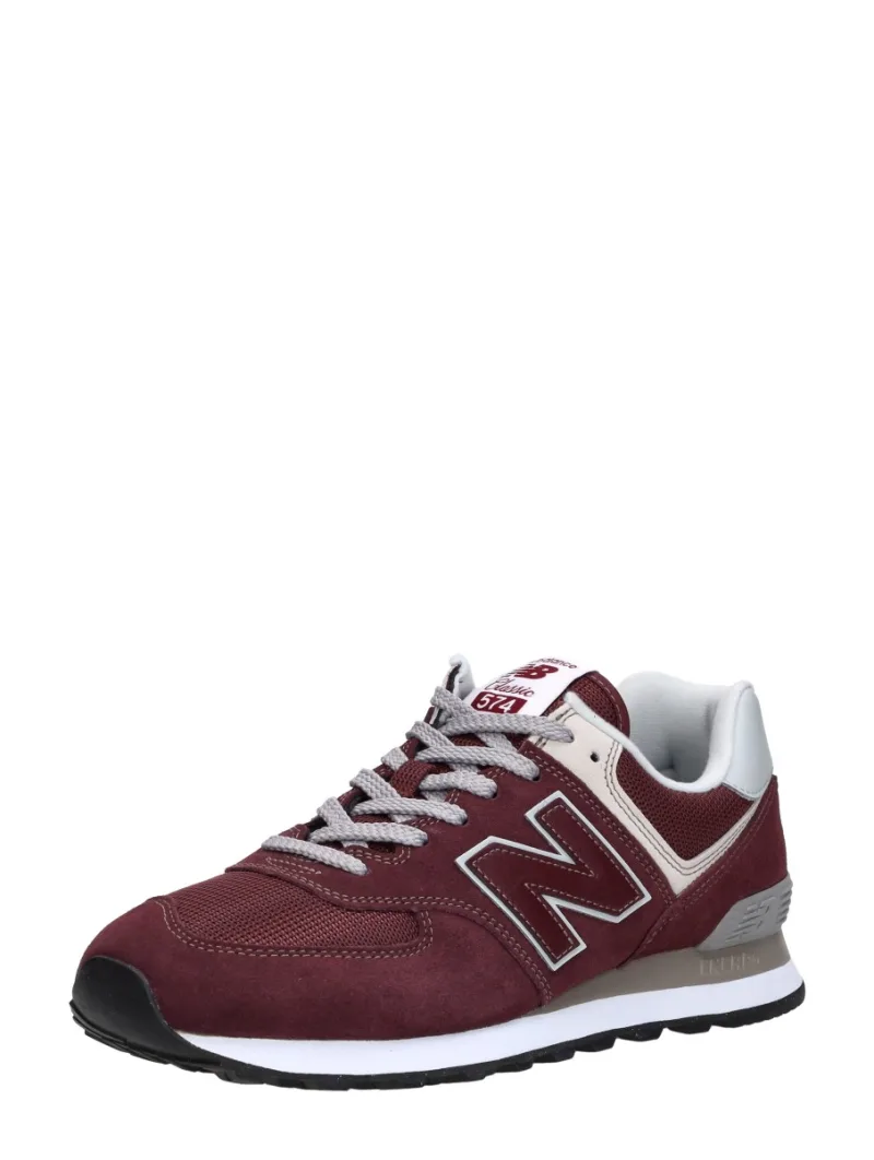 New Balance 574, lage sneakers voor heren in bordeaux, foto 2 van 2