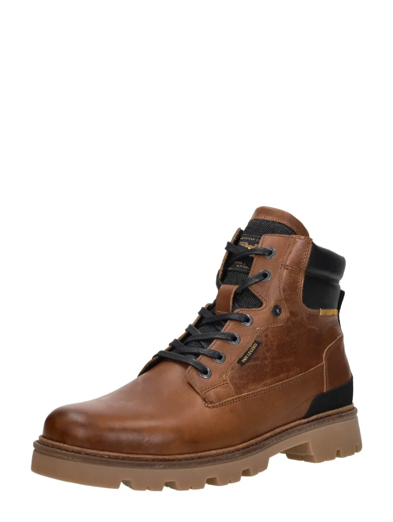 PME Legend Dragan, hoge veterschoenen voor heren in cognac, foto 2 van 2