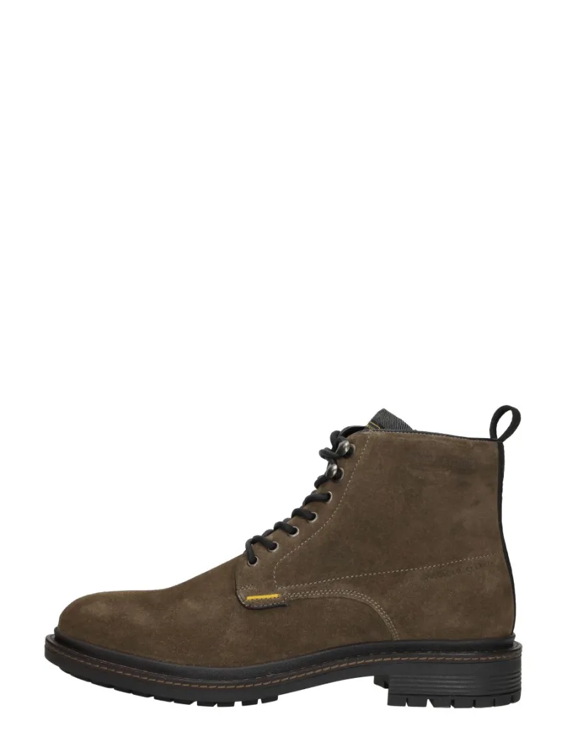 PME Legend Jetheed, hoge veterschoenen voor heren in taupe