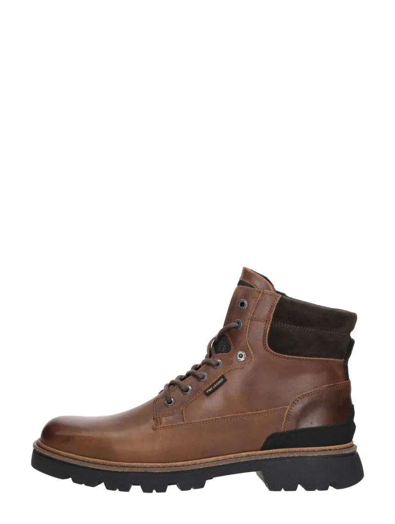 PME Legend Dragan, hoge veterschoenen voor heren in donkerbruin