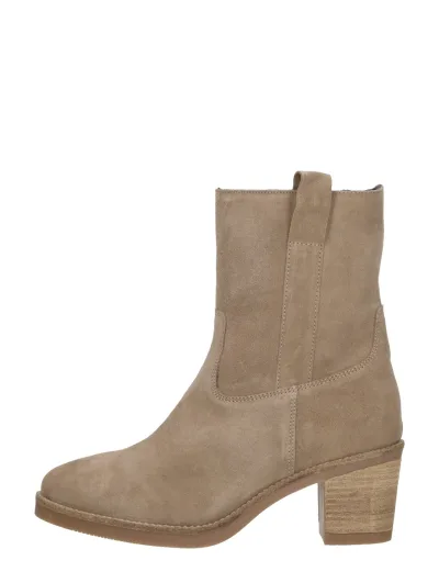 Sub55 Enkellaarsjes Hak, enkellaarsjes hak voor dames in taupe, foto 1 van 4