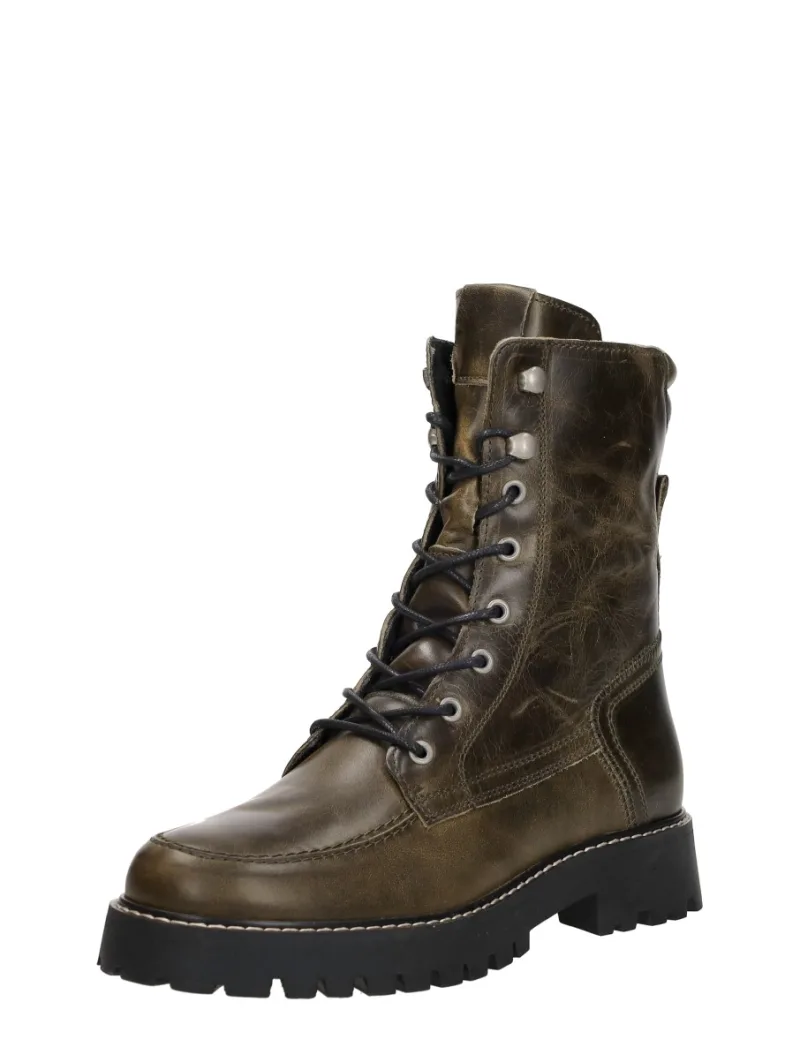 Sub55 Veterschoenen Hoog, hoge veterschoenen voor dames in groen, foto 2 van 2