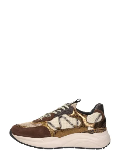Sub55 Sneakers Laag, lage sneakers voor dames in donkerbruin, foto 1 van 4