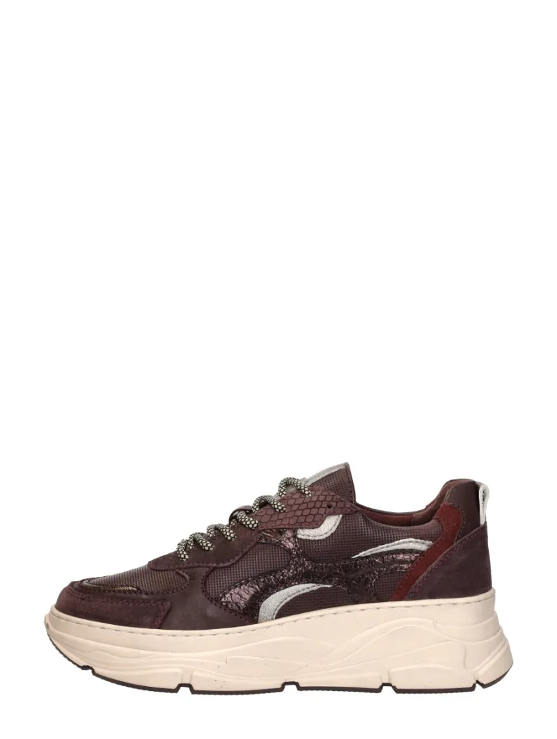 Sub55 Sneakers Laag, lage sneakers voor dames in bordeaux