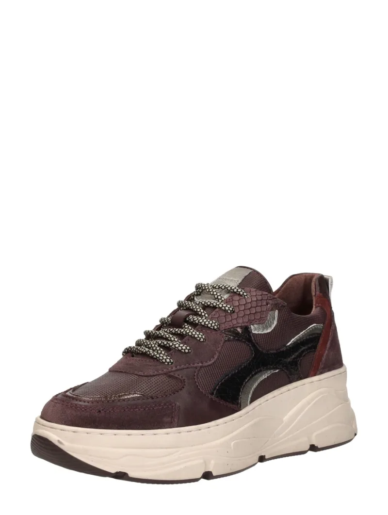 Sub55 Sneakers Laag, lage sneakers voor dames in bordeaux, foto 2 van 2