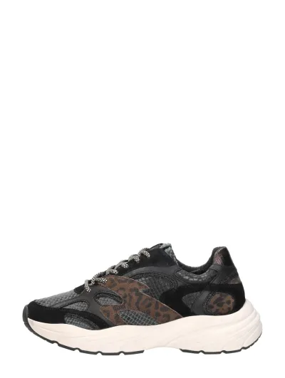 Sub55 Sneakers Laag, lage sneakers voor dames in zwart, foto 1 van 4