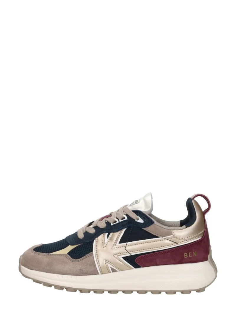 Kaotiko Detroit Glam, lage sneakers voor dames in taupe