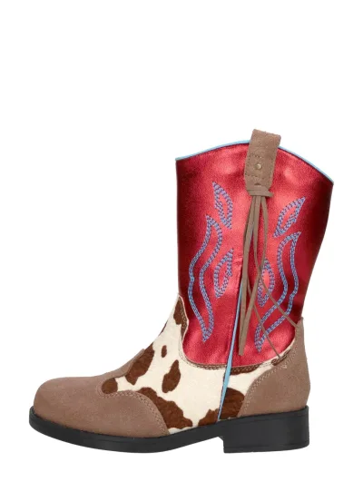 Shoesme Veterschoen hoog, enkellaarsjes & boots voor meisjes in cognac, foto 1 van 4