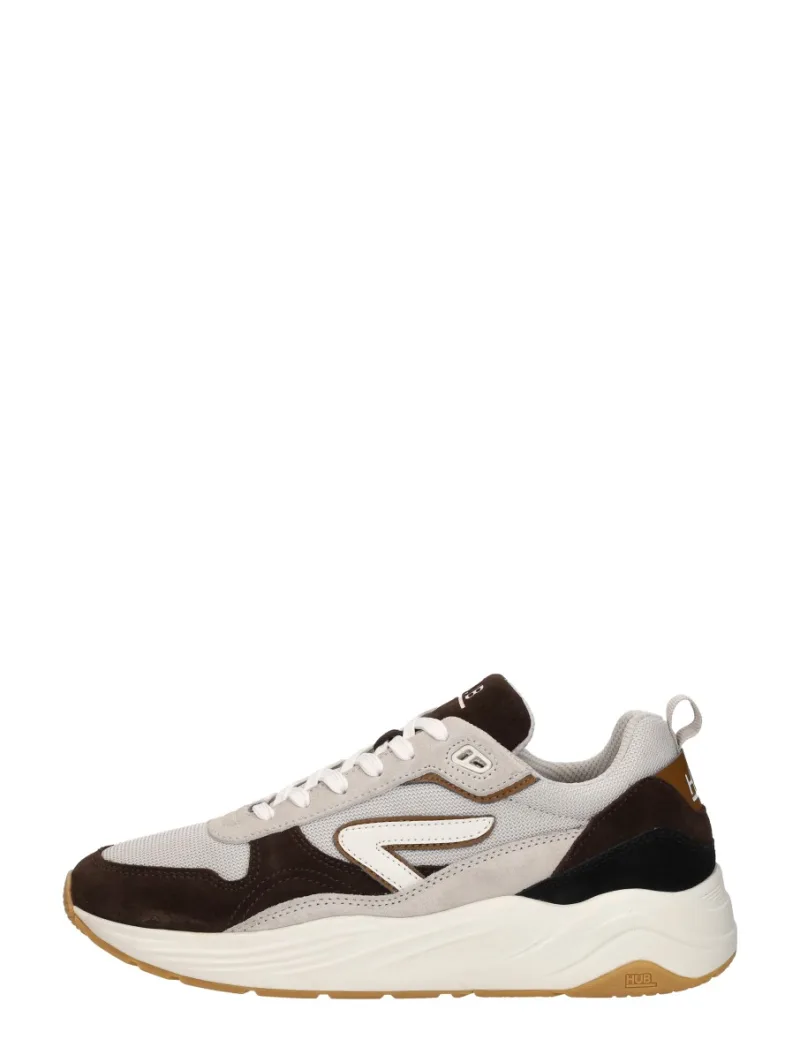 Hub Glide, lage sneakers voor heren in donkerbruin