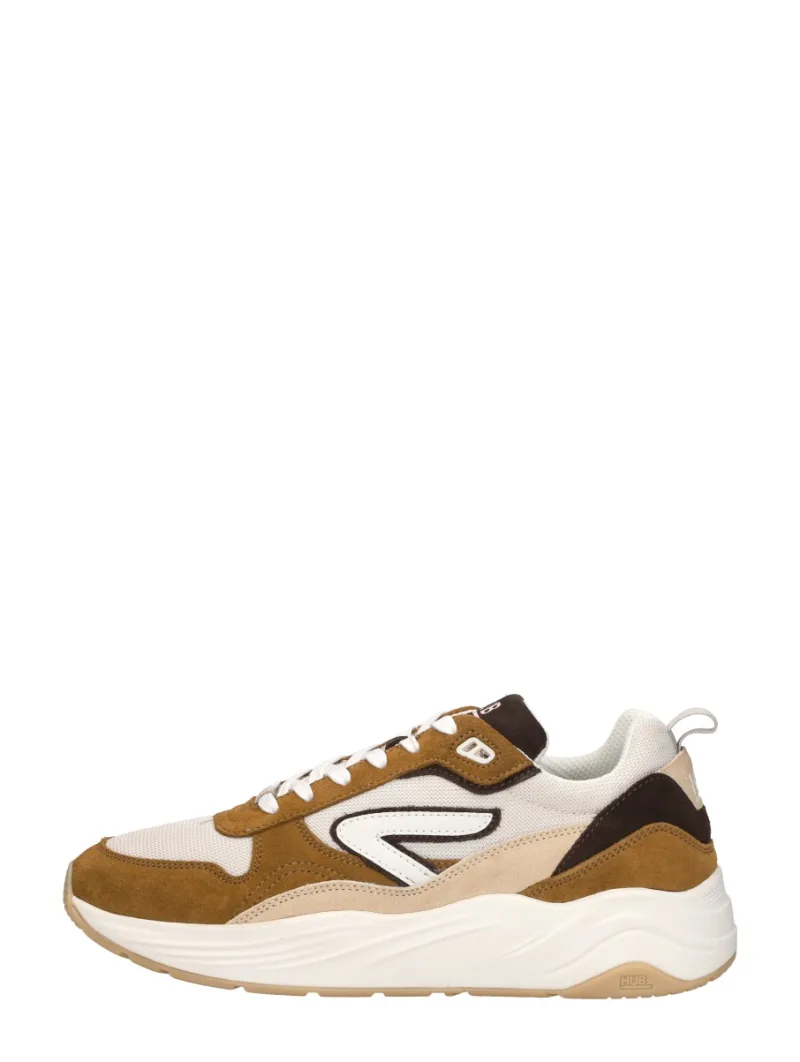 Hub Glide, lage sneakers voor heren in cognac