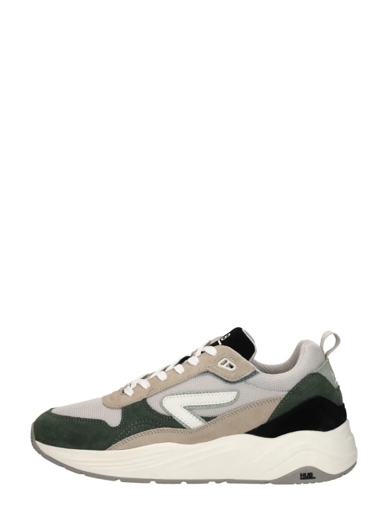 Hub Glide, lage sneakers voor heren in groen