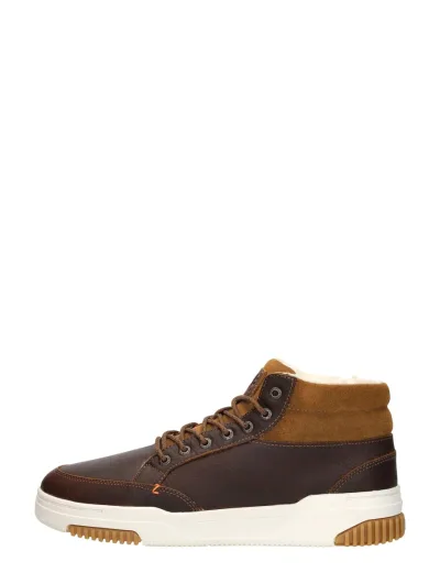 Hub Mark 2.1, hoge veterschoenen voor heren in cognac, foto 1 van 4