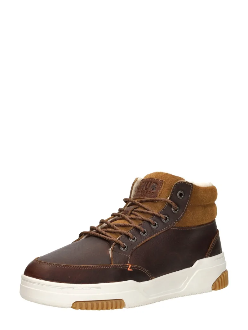 Hub Mark 2.1, hoge veterschoenen voor heren in cognac, foto 2 van 2