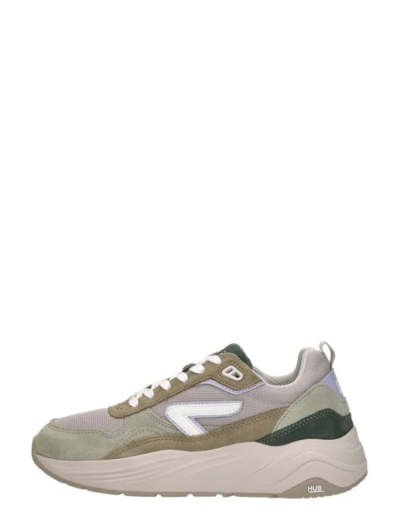 Hub Glide, lage sneakers voor dames in taupe